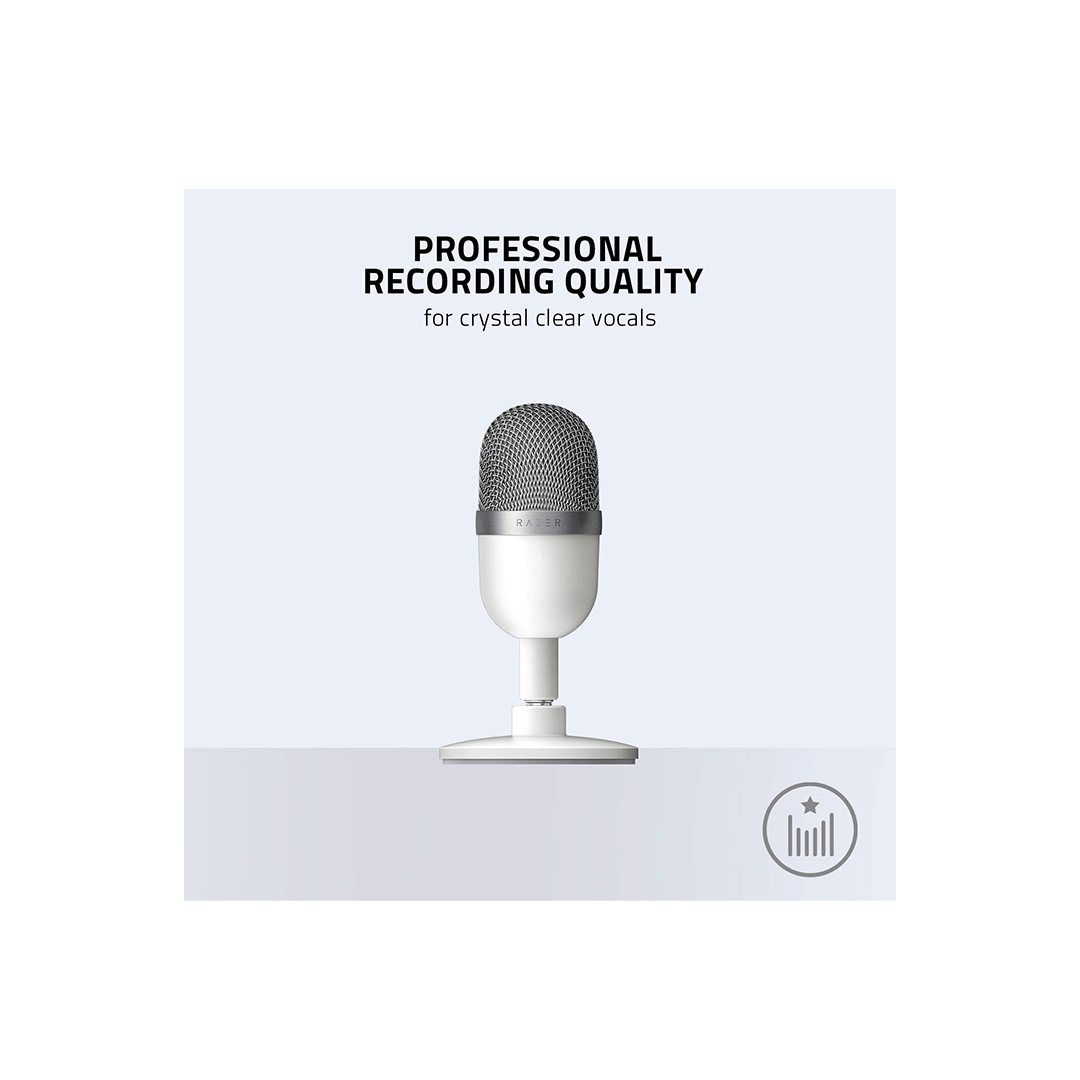 Razer Seiren Mini - Ultra-Compact Condenser Microphone - Mercury in Qatar Razer Seiren Mini - Ultra-Compact Condenser Microphone - Mercury in Qatar